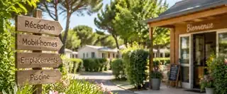 Réception d’un camping indépendant avec mobil-homes et emplacements