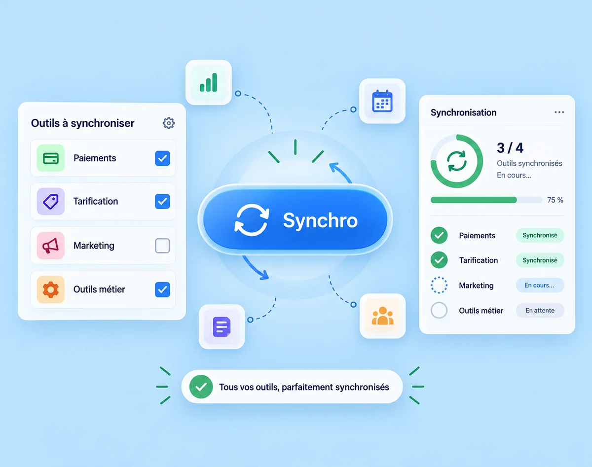 Synchronisation des outils de paiement, tarification, marketing et gestion d’un camping