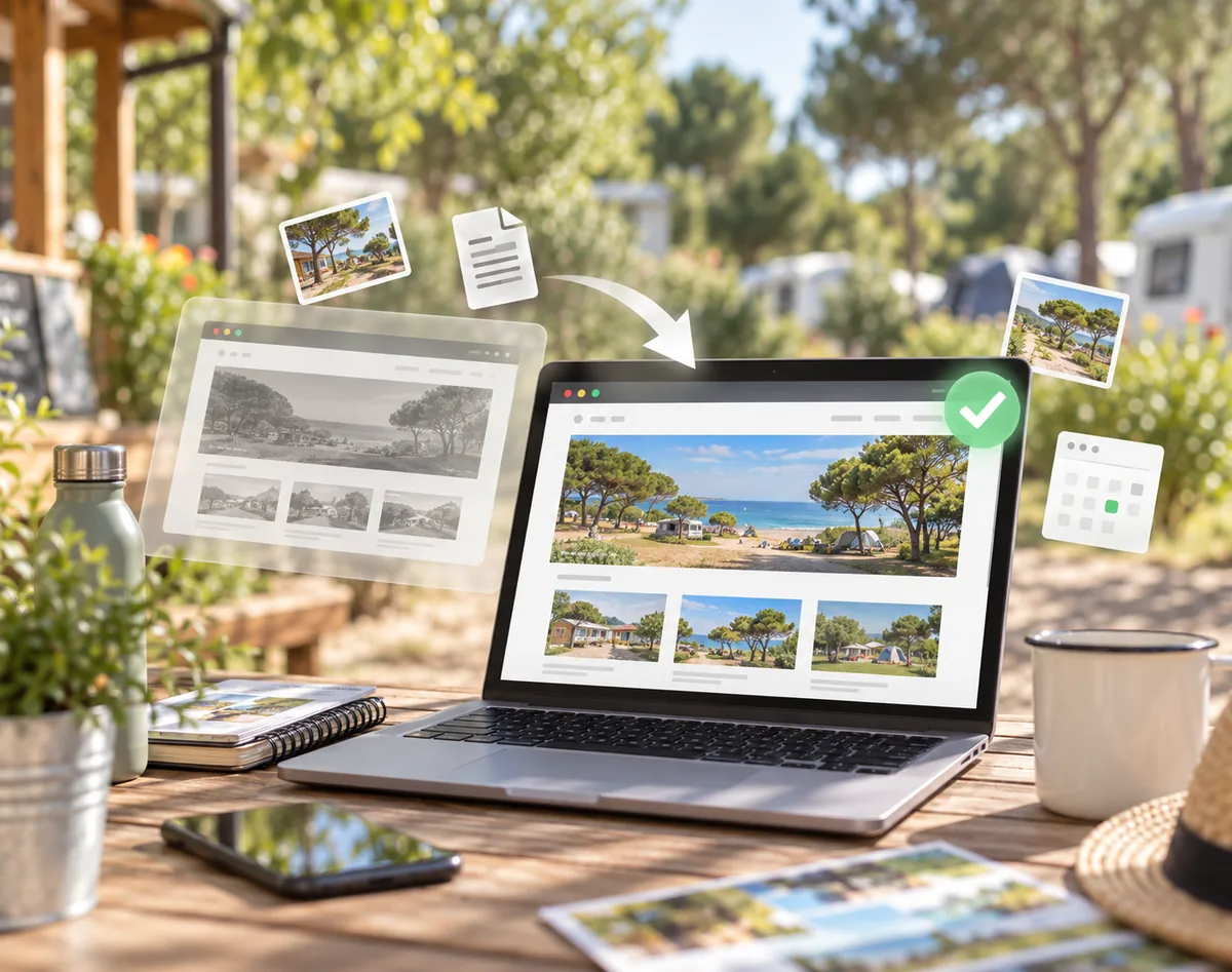 Migration d’un ancien site de camping vers une nouvelle version plus moderne avec reprise des contenus existants